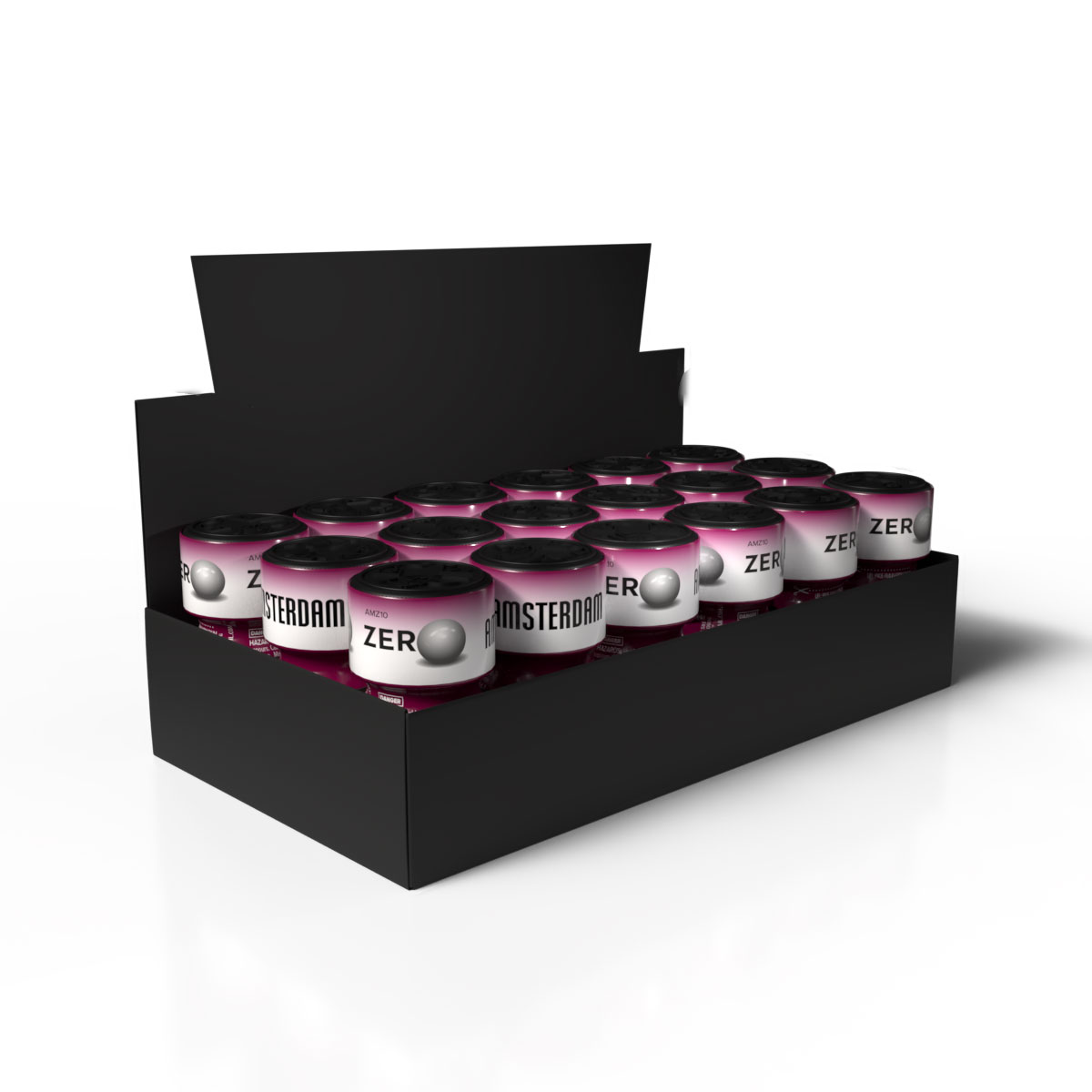Expositor Amsterdam Zero — bandeja 18 unidades